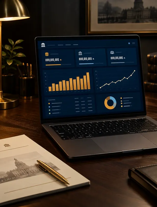 Notebook com painel de gestão pronto, com indicadores e gráficos